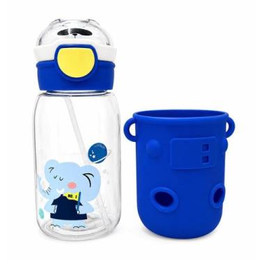 Imagem de Garrafa Infantil Panda Espacial Azul Escuro 600ml - BBR Toys