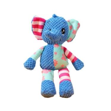 Imagem de Brinquedo De Pelúcia Elefante Mordedor Apito Pet Cães Gatos - Pet For 