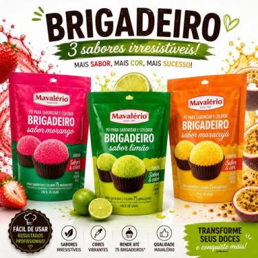 Imagem de PREPARO PÓ SABORIZANTE E COLORIR BRIGADEIRO MAVALÉRIO 45g SABOR:MORANG