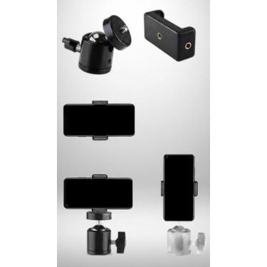 Imagem de Kit Cabeça Ball Head + Suporte Celular Rosca 1/4 - Congratulations Sto