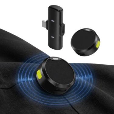 Imagem de Kit Microfone Sem Fio USB-C Dual com 2 Microfones - MDM