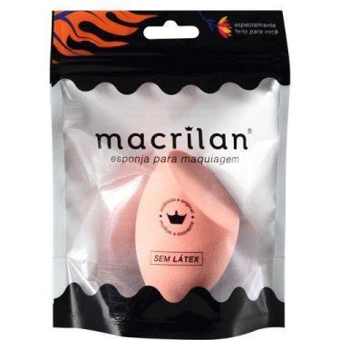 Imagem de Esponja gota chanfrada para maquiagem Macrilan Sem látex