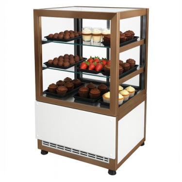 Imagem de DBR.70 - Balcão Refrigerado para bolos e doces 70cm Café - 127V - Omeg