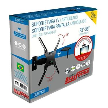 Imagem de Suporte Articulado Smart TV de LED 3D, LCD 23 a 55 - Brasforma