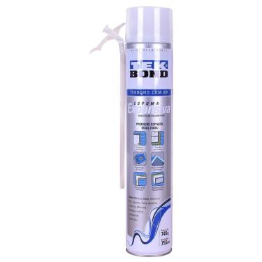 Imagem de Espuma Expansiva 770ml para Isolamento e Vedação com Bico Aplicador Branca Tekbond