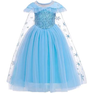 Imagem de Vestido Elsa Frozen Fantasia Princesa Infantil Cosplay #11