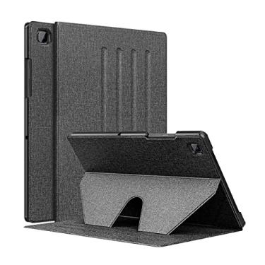 Imagem de WB Capa Tablet Samsung Galaxy Tab A7 10.4” (modelos SM-T500/505/507) Apoio Multiangular Auto hibernação Antichoque Design Slim Estilo Tecido Preto