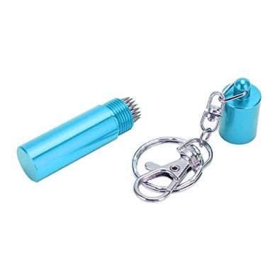 Imagem de Ferramenta de ponta de sinalização de sinuca, ferramenta de reparo de formador de ponta de sinalização de aumento de fricção portátil com chaveiro para bilhar(azul)
