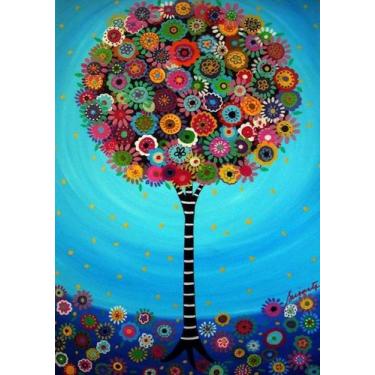 Imagem de Adesivo Decorativo De Parede Árvore Com Flores - Gaudesivos
