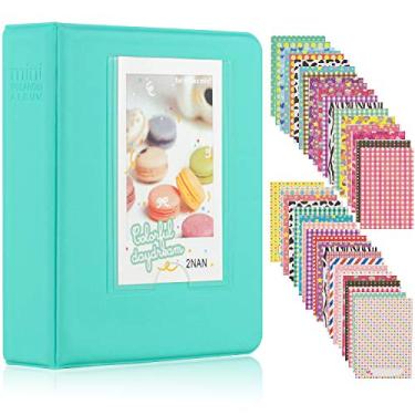 Imagem de Ablus Álbum de fotos com 64 bolsos para câmera instantânea Fujifilm Instax Mini 11 90 70 50S 26 25 9 8 8+ 7S, Polaroid Snap Z2300 PIC-300P Film e Kpop (menta)