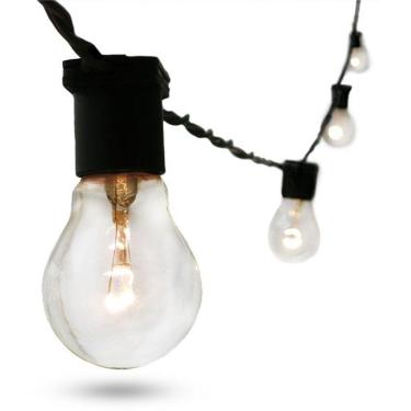 Imagem de Varal de Luz Festao 20m Preto com 20 Soquetes E27 Starlux