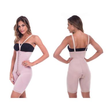 Imagem de Bermuda Pós Parto Cirúrgico Alta Compressão Abdominoplastia Lipoaspiração Abdômen Flancos Culotes Interno Coxas Biobela