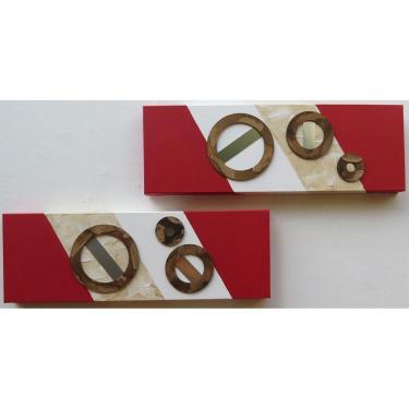 Imagem de Quadro abstrato decorativo moderno 20x60cm