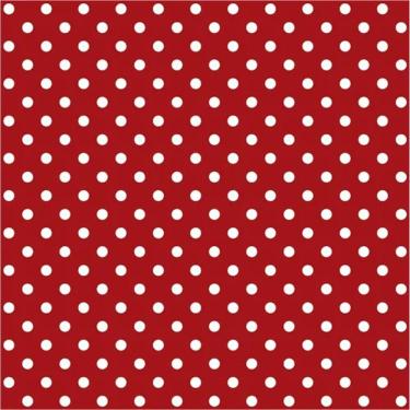 Imagem de Tecido Tricoline Estampado  Madri Vermelho  Bolas Médias - 1,50 m de Largura