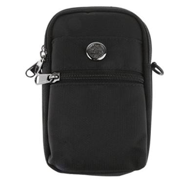 Imagem de Kokiya Bolsa de cintura multiuso com passadores de cinto e alça de ombro para telefones, cartões de identificação - preta