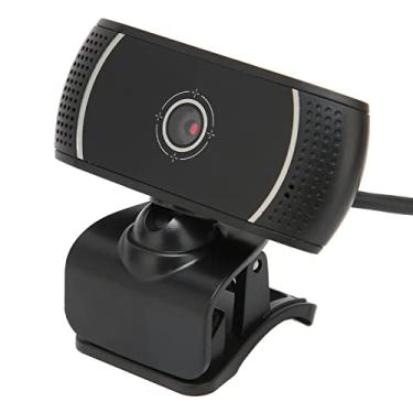 Imagem de Webcam USB, Webcam 640x480 com microfone, Webcam USB flexível de foco automático para Youtube, Chamadas de vídeo Skype, Estudar, Conferência(C200 Marca Interna Preta 640 * 480P)