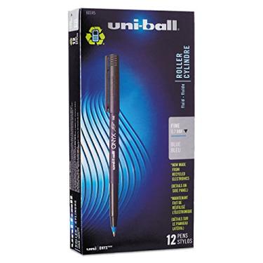 Imagem de Uni-ball Onyx Roller Ball Stick caneta à base de tinta azul; Total 12