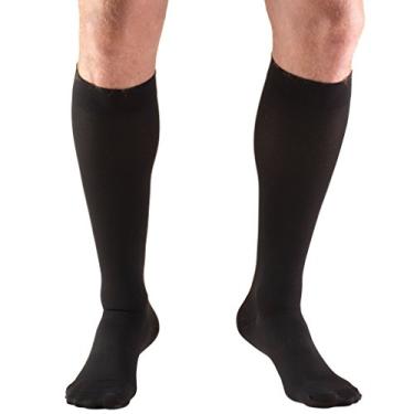 Imagem de Truform Meias de compressão 30-40 mmHg para homens e mulheres, comprimento até o joelho, bico fechado, preto, 2GG