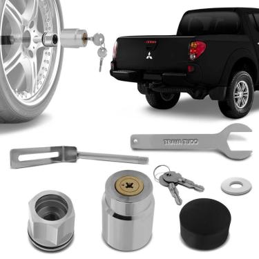 Imagem de Trava Protetor Estepe Mitsubishi L200 Sport 2017 em diante Antifurto com chave tetra