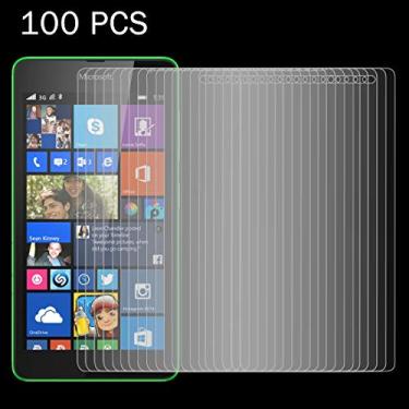 Imagem de VGOLY Protetor de tela 100 PCS para Microsoft Lumia 535 0.26mm 9H Dureza de Superfície 2.5D Película de Tela de Vidro Temperado à Prova de Explosão