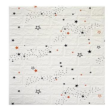 Imagem de Painéis de parede 3D, papel de parede 3D para impressão de tijolos Wallpape Bastão e descasque, painel de tijolos falsos de espuma à prova d'água autoadesivos para quarto, banheiro, cozinha, lareira 0,8 m x 0,7 m, 20 peças