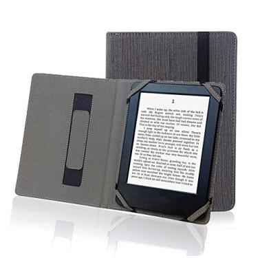 Imagem de Capa de linho natural para leitor de ebook de 6 polegadas capa universal de cânhamo para Sony/kobo/tolino/Pocketbook 15.2 cm ebook ereader (cinza ardósia)