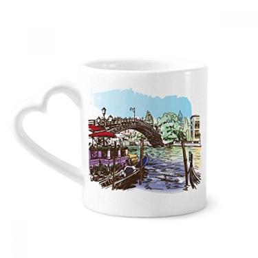 Imagem de Itália Veneza Marco Aquarela Caneca Café Cerâmica Copos Copo Coração Vidro