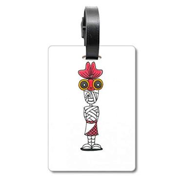 Imagem de Egito múmia Hórus chapéu de peixe dourado bolsa etiqueta bagagem cartão pendurado etiqueta, Multicolorido.