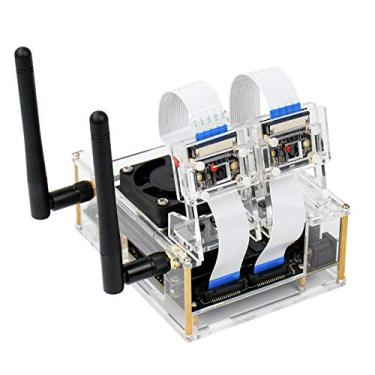 Imagem de Yahboom Capa de acrílico para NVIDIA Jetson Nano compatível com 4GB (B01 e A02) e 2GB com ventilador de resfriamento e capa de câmera