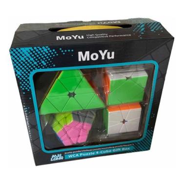 Kit Cubo Mágico Profissional MoYu 3x3 e 4x4 Carbon - Cubo Mágico - Magazine  Luiza