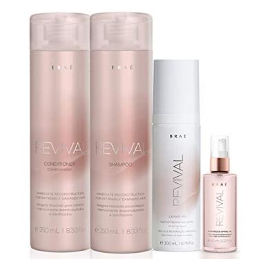 Imagem de BRAÉ Revival Reconstrutor kit - Shampoo+Condicionador 250ml+Leave-in 200ml+Gorgeous Oil 60ml