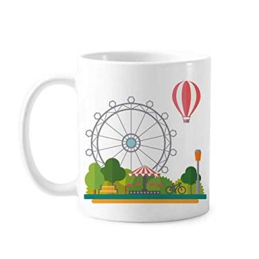 Imagem de Caneca de cerâmica para parque de diversões com balão de roda-gigante