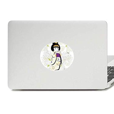Imagem de Adesivo de notebook japonês Kimono com emblema de vinil para notebook