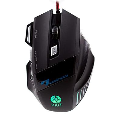 Imagem de Haiz Shop Mouse Gamer Leve 7 Botões 3200dpi Luz Led Óptico Branco