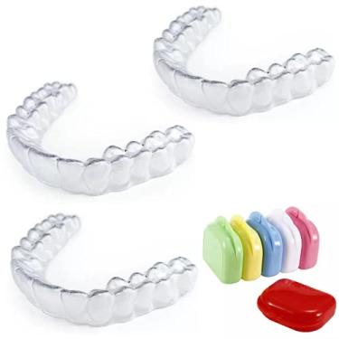 Imagem de 3 Braquetes Anti bruxismo dental Grátis um estojo higiênico promoção dia das mães