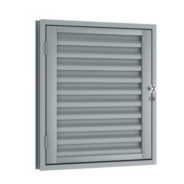 Imagem de Porta De Aço 1 Folha Para Alçapão Laminado Riobras 80Cmx60Cm Cinza