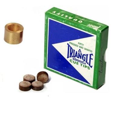 Imagem de 4 Solas Triangle 11mm + 1 Virola Metal Taco Sinuca