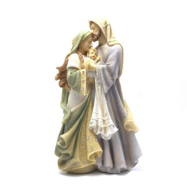 Imagem de Imagem Da Sagrada Família Com Strass Resina 30 Cm