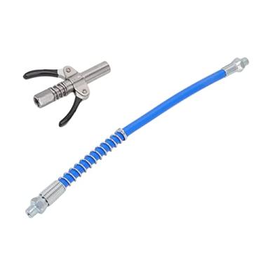Imagem de Acoplador De Pistola De Graxa, Acoplador De Graxa Com Trava Dupla, Bico De óleo De Alta Pressão, Conector De Graxa Manual/elétrico, Injetor De Graxa, Com Mangueira De 12" E Rosca Macho G1/8(B)