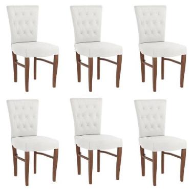 Imagem de Kit 6 Cadeiras De Madeira Maciça Para Sala De Jantar Bianca M19 Imbuia