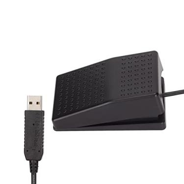 Imagem de Interruptor de pé USB, mecânico com luz de pedal único indicador padrão HID programável para PC, teclado e mouse