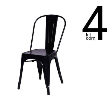 Imagem de Conjunto 4 Cadeiras Tolix - Preta