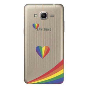 Imagem de Capa Case Capinha Samsung Galaxy  J2 Prime Arco Iris Corações Pendurad