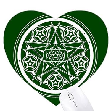 Imagem de Mouse pad Star Array sobreposição de coração misterioso tapete de borracha para escritório
