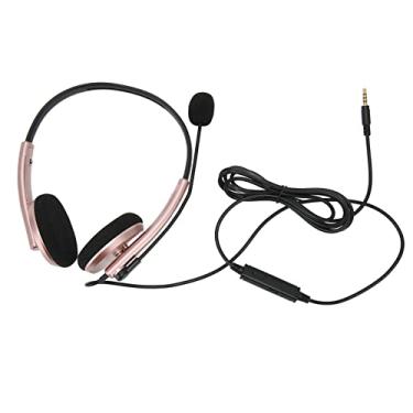 Imagem de CHICIRIS Fone de ouvido de telefone para computador Plug and Play Fone de ouvido para call center de negócios (único 3,5 mm)