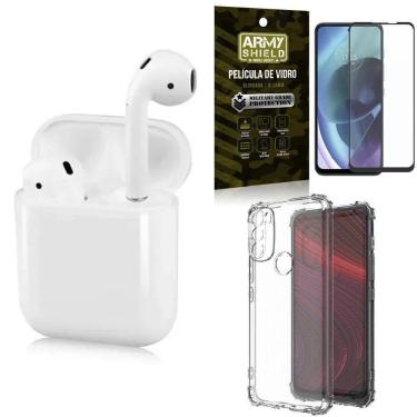 Imagem de Fone Bluetooth LY-122 + Capinha + Película 3D - Armyshield