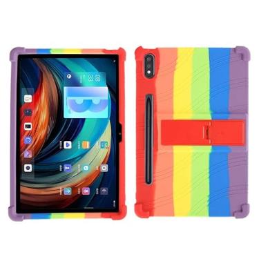 Imagem de QYiiD Capa para Lenovo Tab P12 Pro 12,6" TB-Q706F, capa protetora de silicone leve à prova de choque macia à prova de choque para tablet Lenovo Xiaoxin Pad Pro 12.6, arco-íris