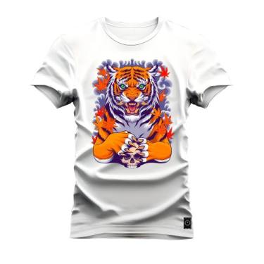 Imagem de Camiseta T-Shirt Algodão Premium Estampada Tigre Pensando - Nexstar