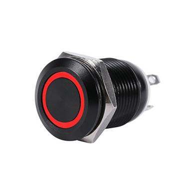 Imagem de Interruptor De Botão Led Durável, Interruptor De Botão Led, Interruptor Momentâneo Led Com Caixa Preta Para Carro, Alternância De 12mm, 2a(vermelho)