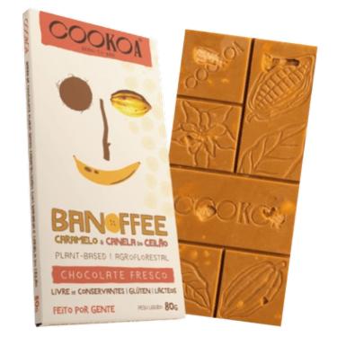 Imagem de Kit 6X: Chocolate Banoffee Caramelo e Canela Vegano Cookoa 80g